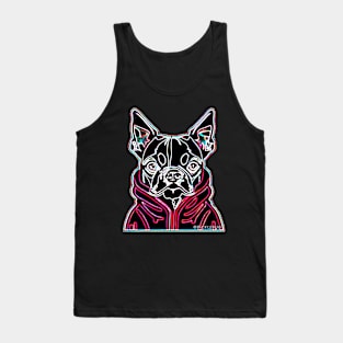 Neon Boston Terrier Pop Art Tank Top